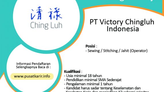 Lowongan Kerja PT Victory Chingluh Indonesia Tangerang