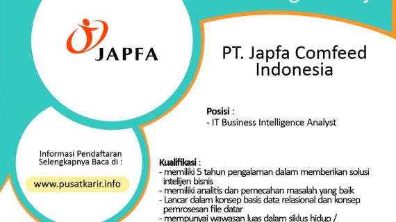 Lowongan PT. Japfa Comfeed Indonesia,Tbk