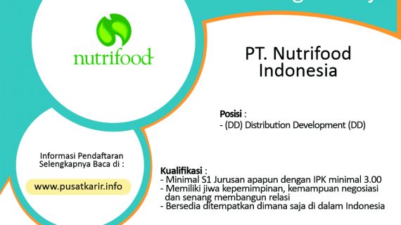 Lowongan PT Nutrifood indonesia