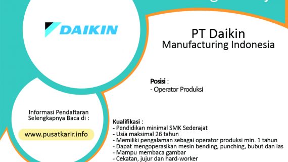 Lowongan Kerja PT Daikin Manufacturing Indonesia
