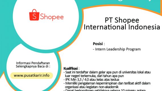 Lowongan Kerja Terbaru Intern Leadership Program PT Shopee International Indonesia Januari 2020